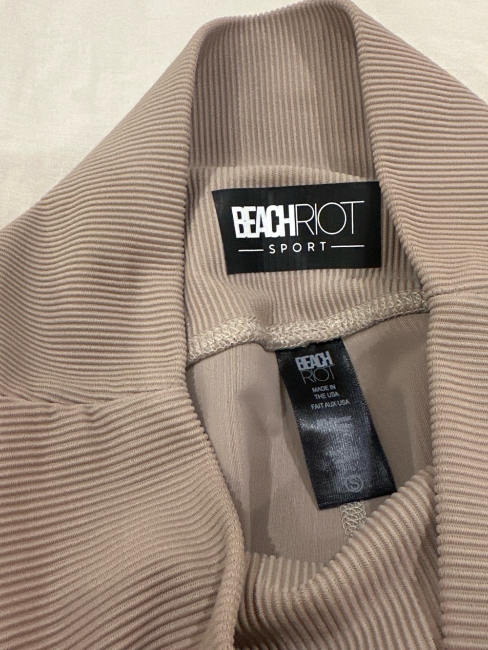 Beach Riot Taupe Ribbed Sport Jacket